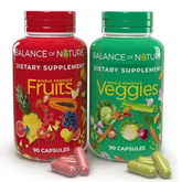Balance of Nature Fruits & Veggies – Whole Food Dietary Supplement (90 Capsules)