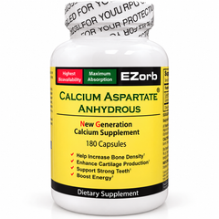 EZorb Anhydrous Calcium Aspartate Supplement for Bone, Joint & Muscle Support – 180 Capsules