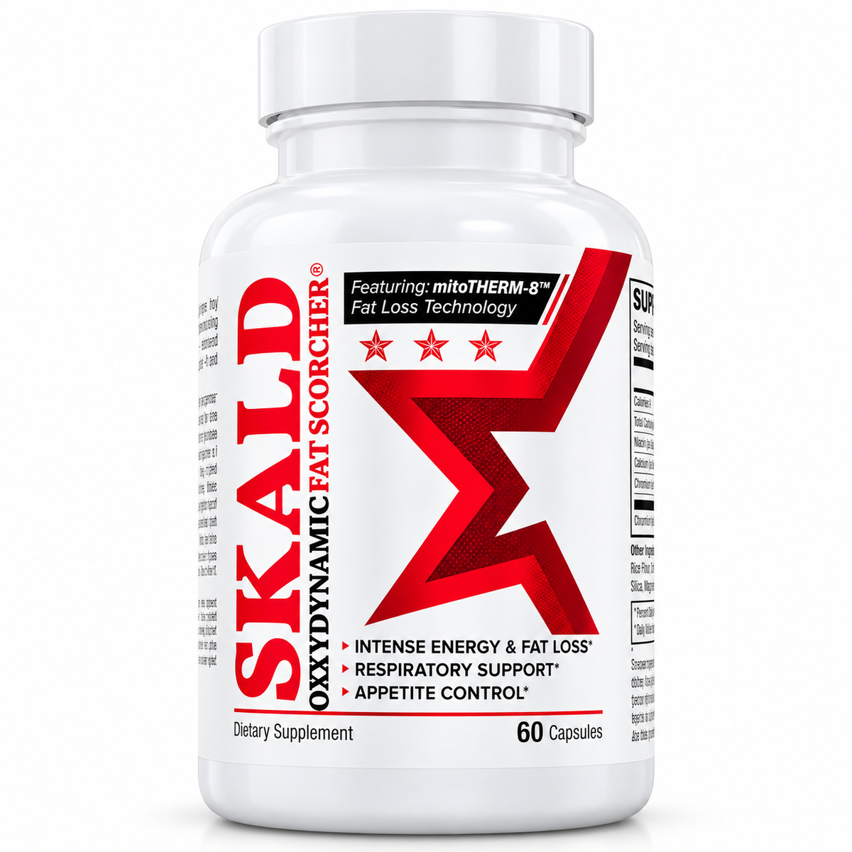 SKALD Fat Burner Supplement with Green Tea Extract & Respiratory Support – 60 Capsules
