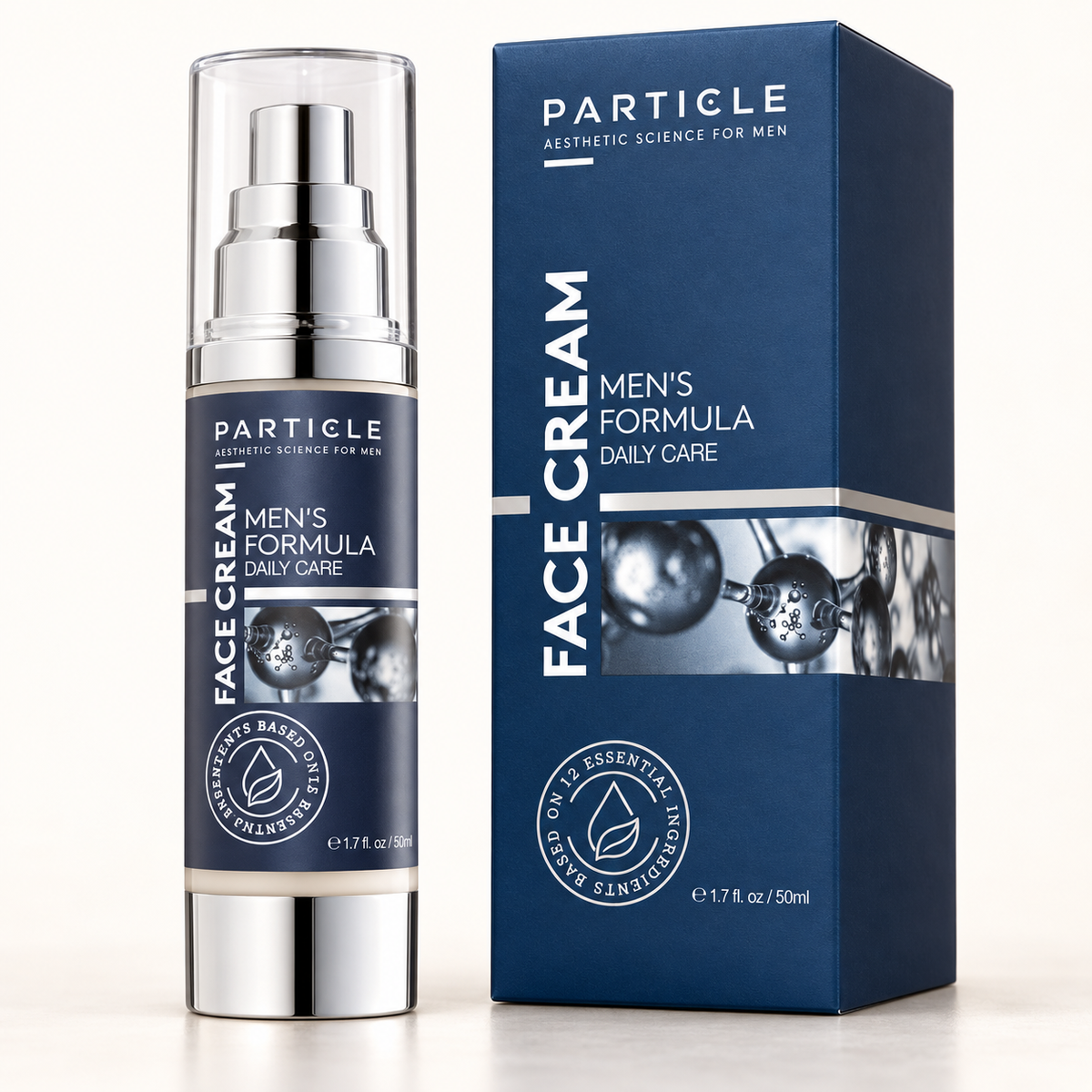 Particle Face Cream for Men – Daily Facial Moisturizer, 50ml