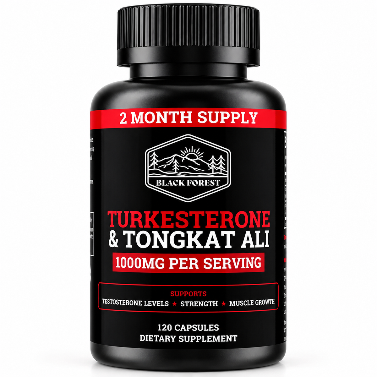 Black Forest Turkesterone 1000mg Dietary Supplement – 120 Capsules